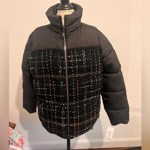 NWT Bernardo Tweed Puffer Coat